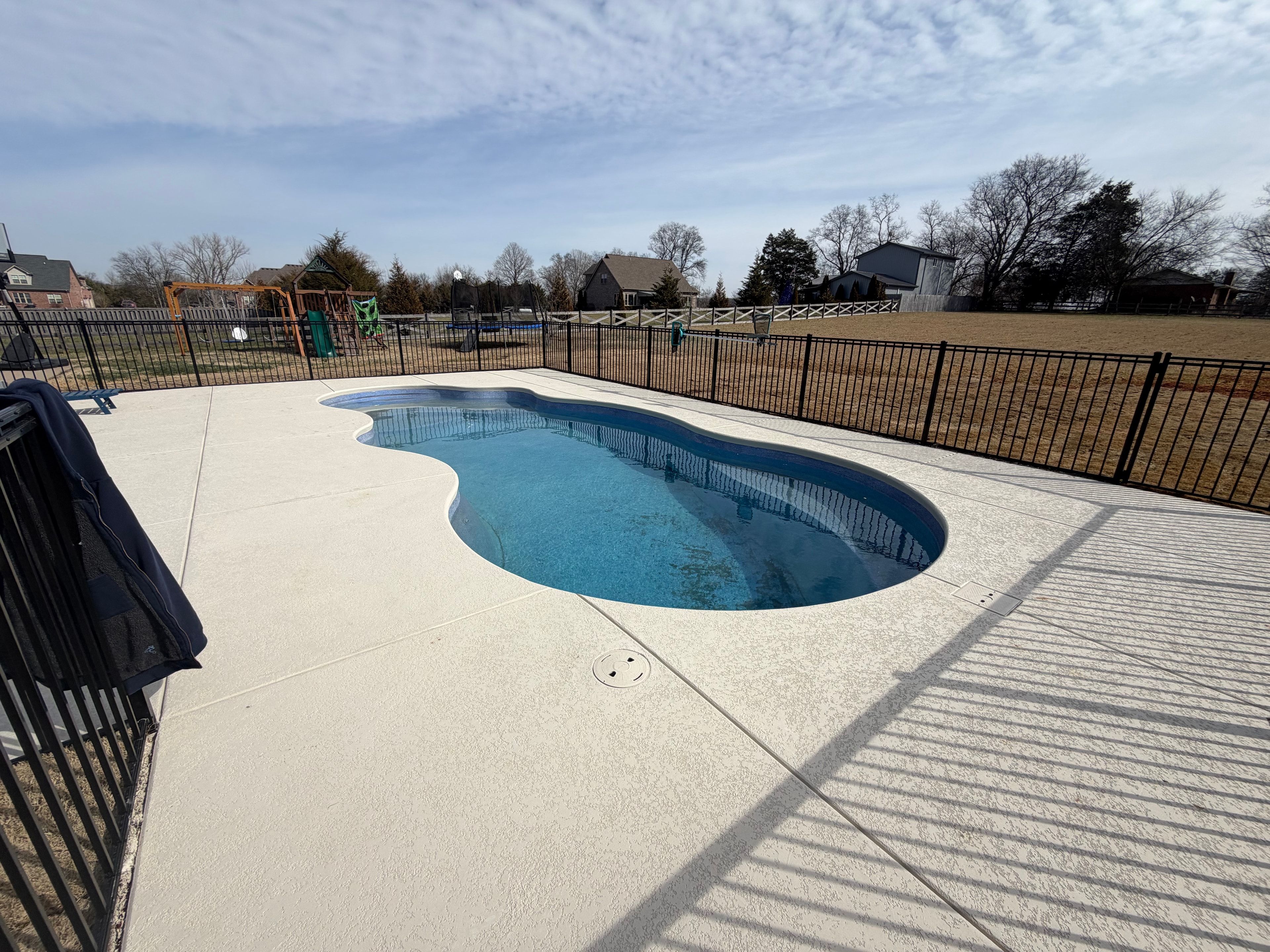 Custom pool design backyard Nashville area