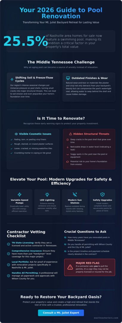 Mt. Juliet Pool Renovation Company: The 2026 Guide to Backyard Modernization