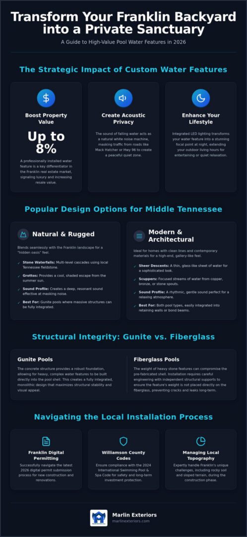 Pool Water Feature Installation in Franklin, TN: The 2026 Design Guide